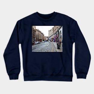 Victoria Terrace, Grassmarket, Edinburgh Crewneck Sweatshirt